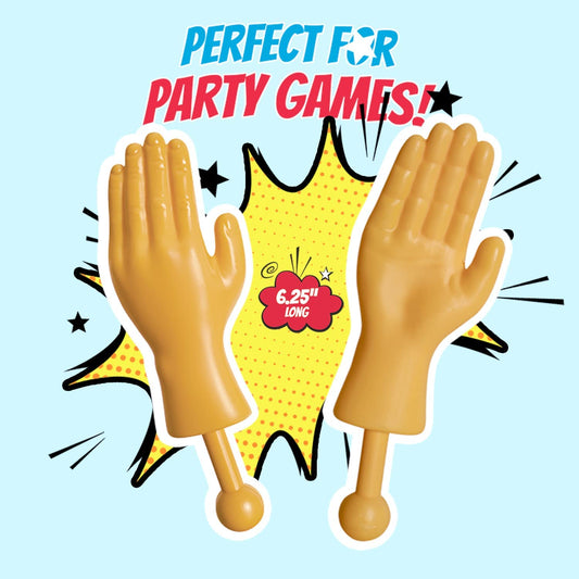 wunderlin Tiny Hands on Sticks - Baby, Mini Finger Hands 6.25 Inch Long Funny White Elephant Gifts Great Gag!