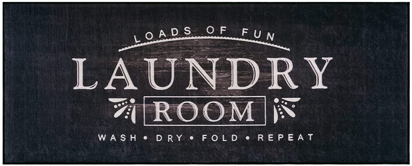 wunderlin Laundry Room Collection Non-Slip and Washable Laundry Room Mat