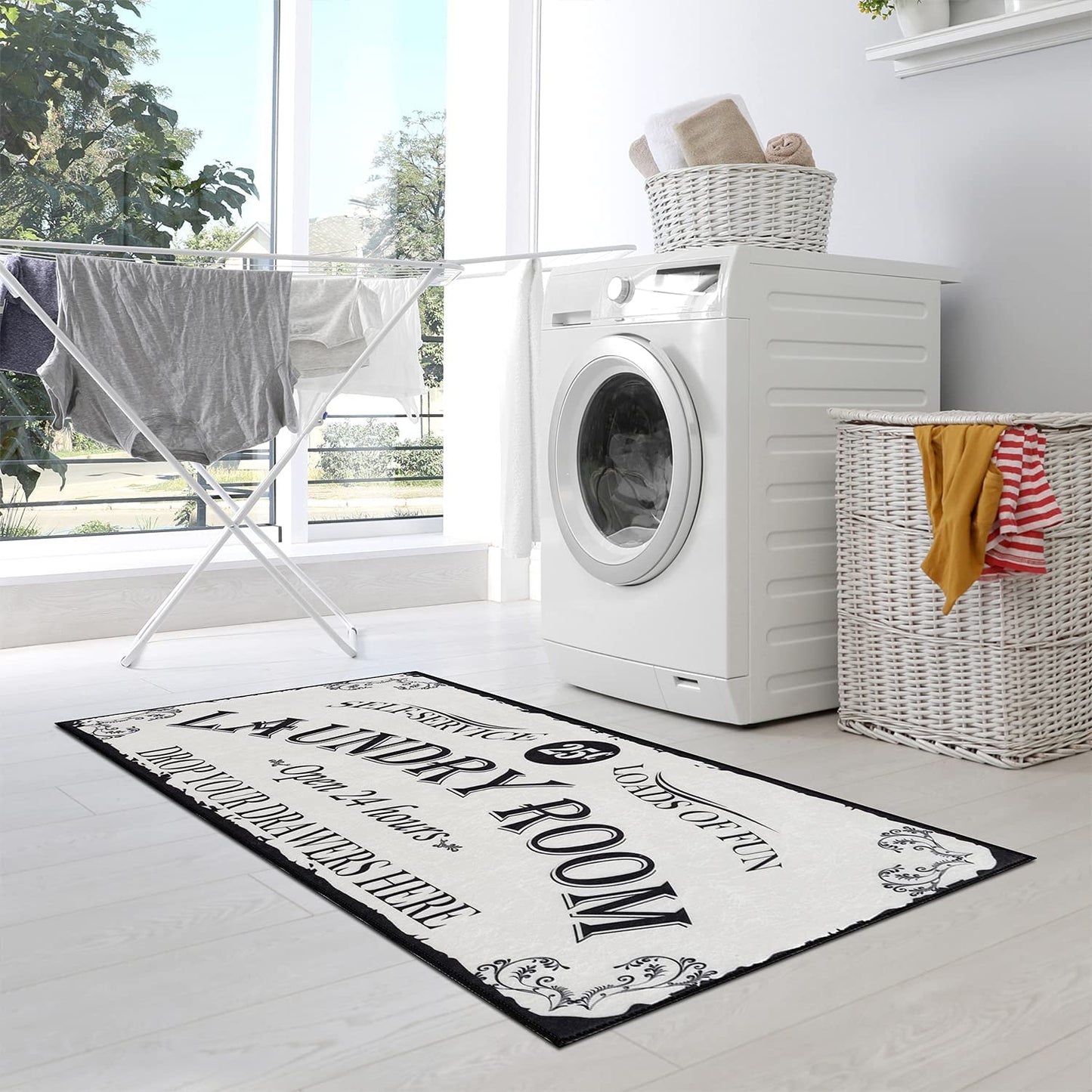 wunderlin Laundry Room Collection Non-Slip and Washable Laundry Room Mat