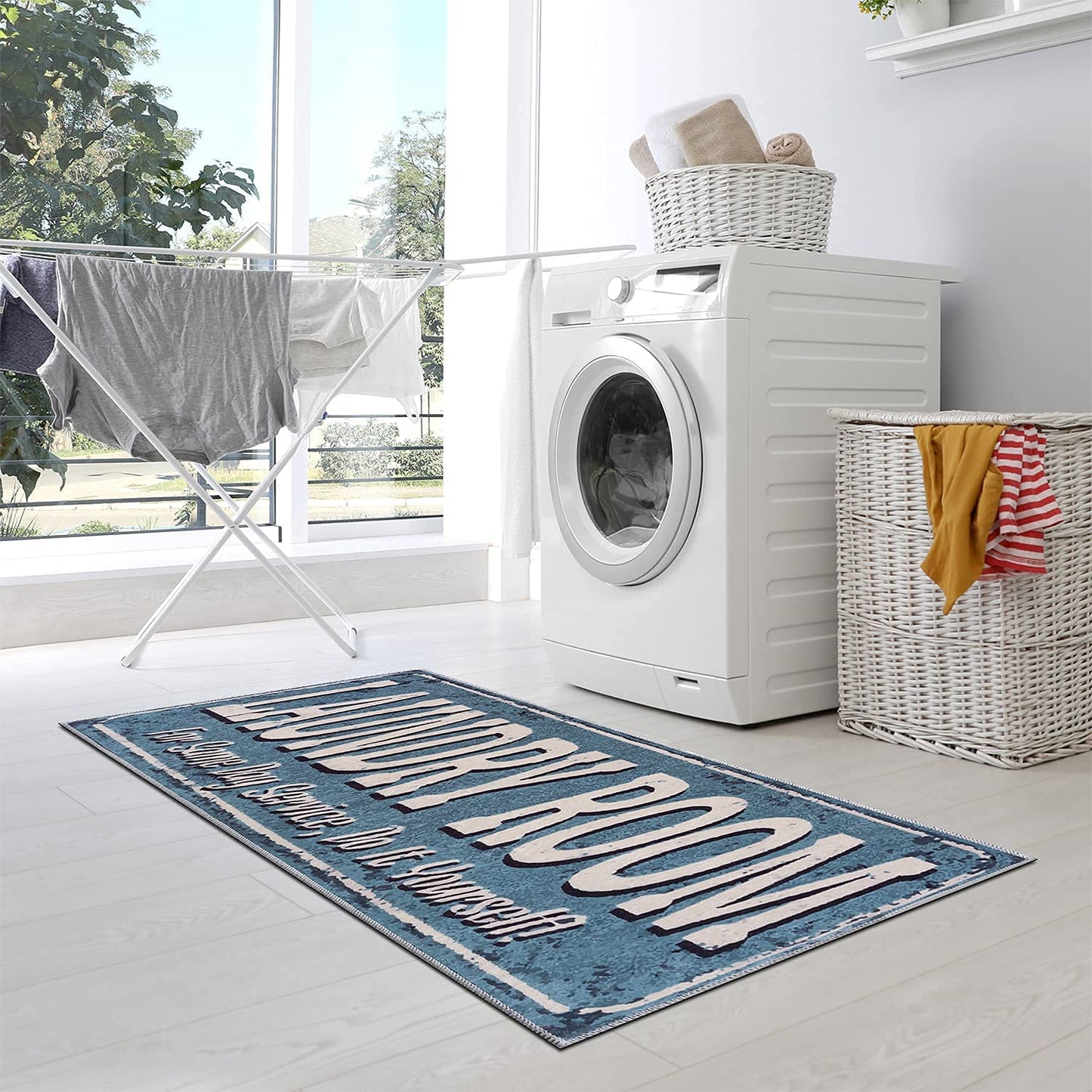 wunderlin Laundry Room Collection Non-Slip and Washable Laundry Room Mat
