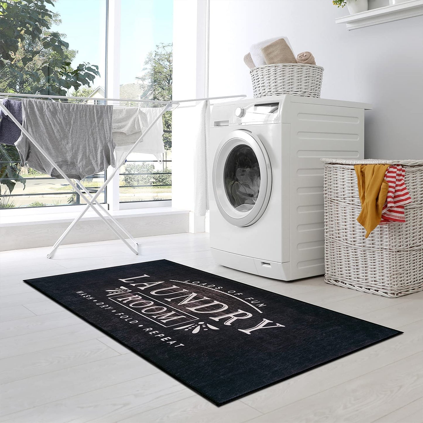 wunderlin Laundry Room Collection Non-Slip and Washable Laundry Room Mat