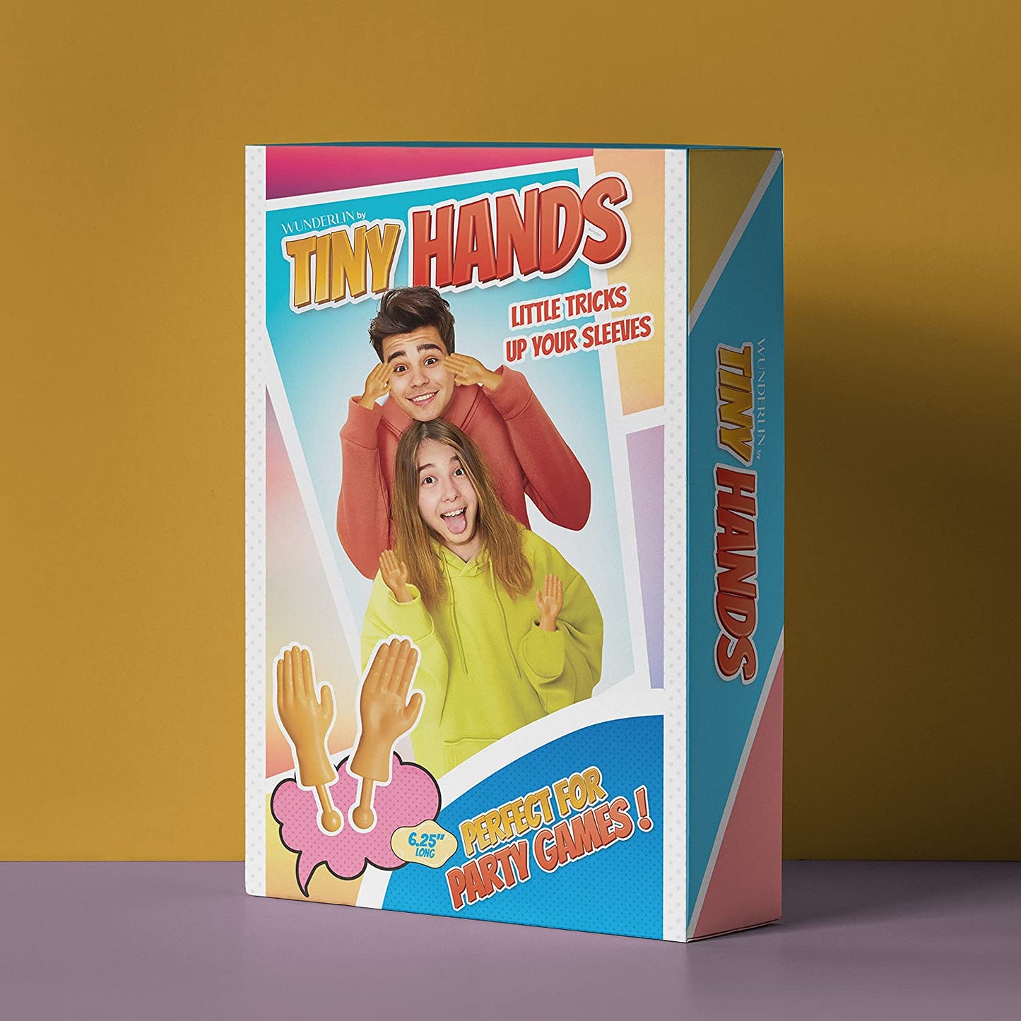 wunderlin Tiny Hands on Sticks - Baby, Mini Finger Hands 6.25 Inch Long Funny White Elephant Gifts Great Gag!