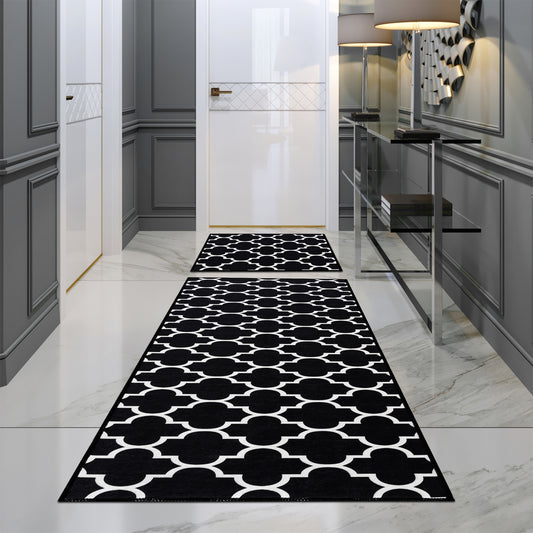 wunderlin Trellis Kitchen Runner Rugs Collection Non-Slip Kitchen Rugs Sets of Two