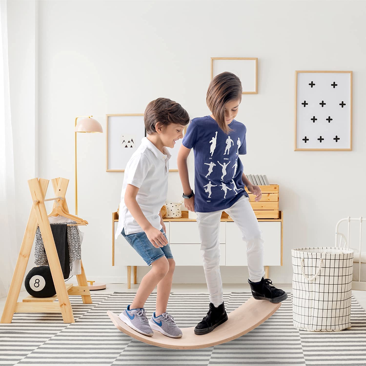 Wooden wobble balance online board