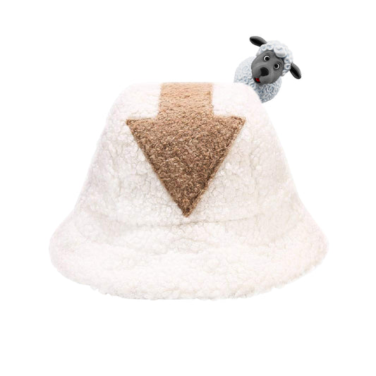 wunderlin Appa Bucket Hat Fluffy Bucket Hat Cosplay Costume for Adult (Unisex)