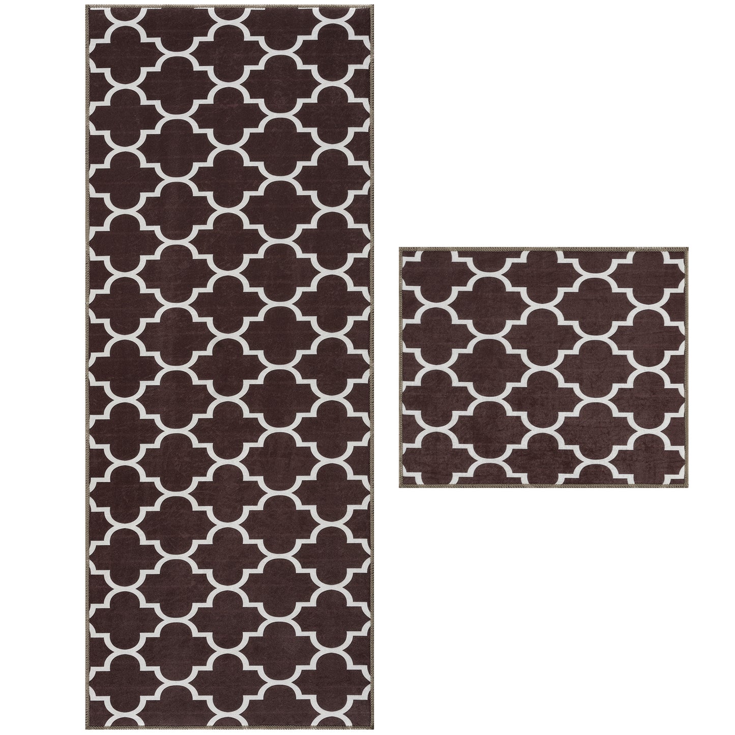 wunderlin Trellis Kitchen Runner Rugs Collection Non-Slip Kitchen Rugs Sets of Two